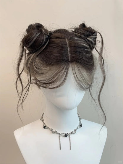 Ash Wig with Wavy Curtain Highlight Bangs 65CM Long Blonde