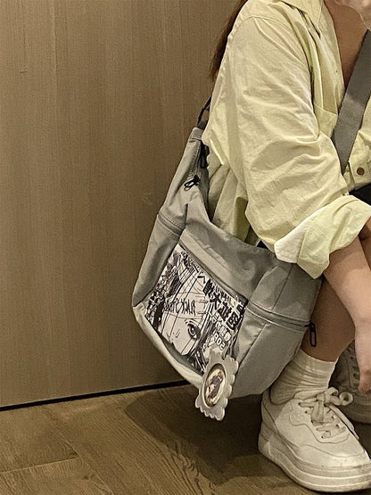 Ita Bag Side Crossbody with Gray Pockets
