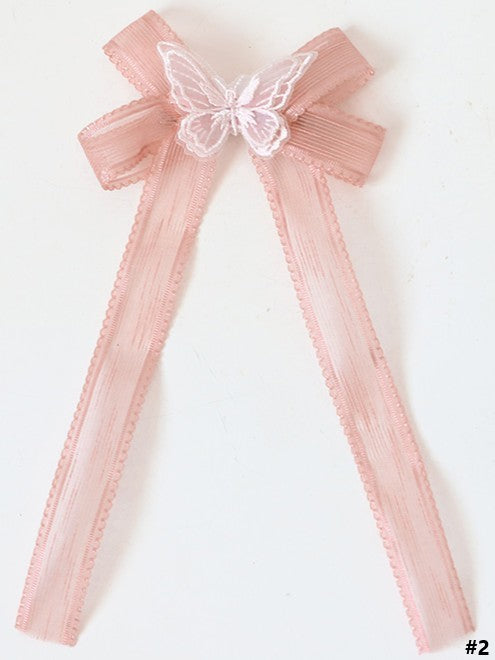 Pink Bow 3 Options Sweet Hairclip Lolita Butterfly