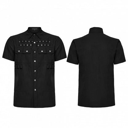 Men's Black Punk Shirt