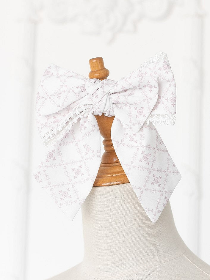 Black/White Hairclip Bow Lolita