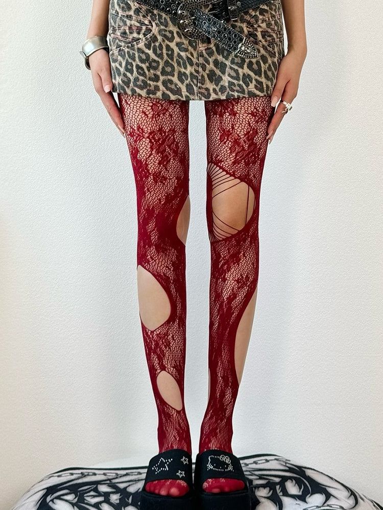 Cut-out Design 5 Asymmetrical Fashion Color Tights Millard Details Options