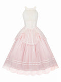 Pink Boned Basque Lolita Halter JSK Dress - With PUJI