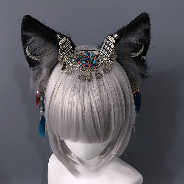 Round Colors with Ear Plush Wolf Decorations 2