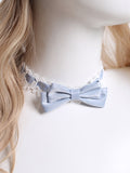 Sweet Blue / Lace White Choker Bowknot Lolita Pink