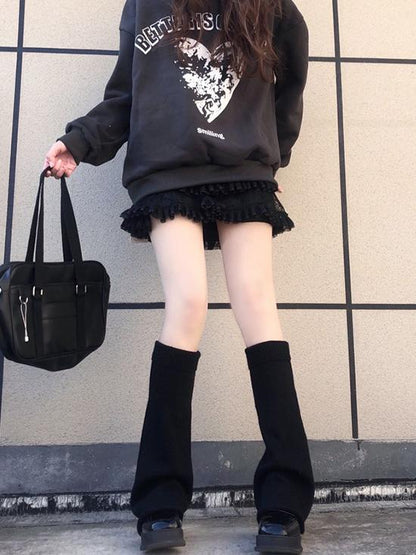 Warmers White/Grey/Black 45CM Leg Loose