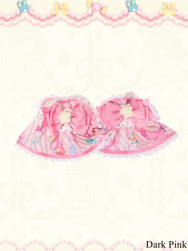 Lolita Cuffs Printed Pink/Dark Sweet Blue/Light Pink Wrist