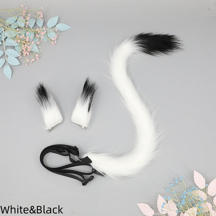 Hair Faux Set Cute Lolita - + Clips 5 Fur Pair One of Kitty Colors Tail A