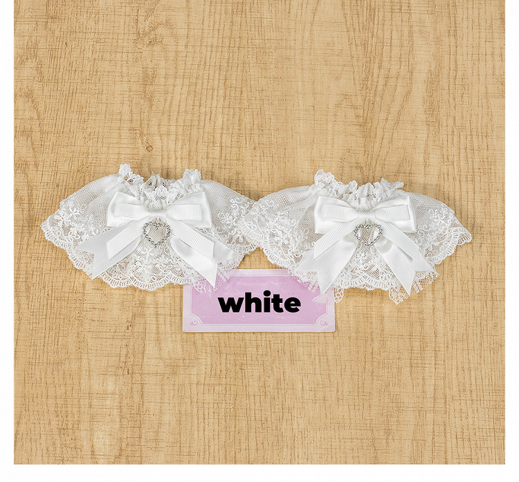 Schleife Herz Charm Jirai Kei Spitze Lolita Handgelenk Manschetten Farben 5