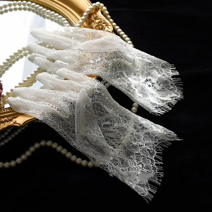 Lace Black/White Gloves