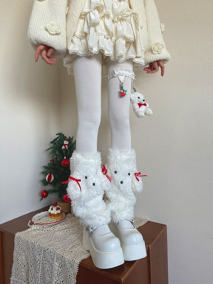 Puppy-Ear Leg 6-Color Warmers Plush