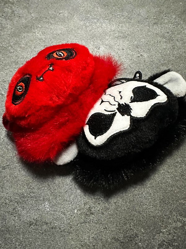 Devil Hairclip Gothic Red Plush