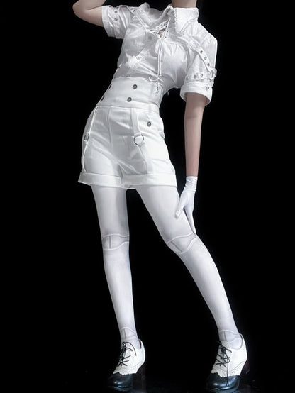 Lolita Shorts Ouji High White Waist