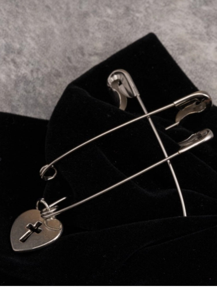 Bowknot Clip Plaid Red And Bowknots Black Pins Double Details With Pattern