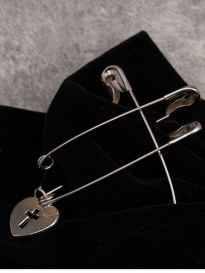 Bowknot Clip Plaid Red And Bowknots Black Pins Double Details With Pattern