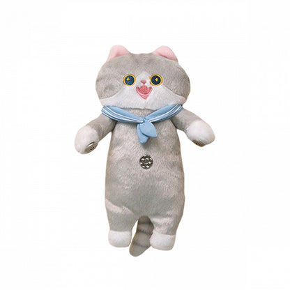 キュートなチューリップ型のイエローチェック柄クロスボディバッグ（キティのぬいぐるみ付き）