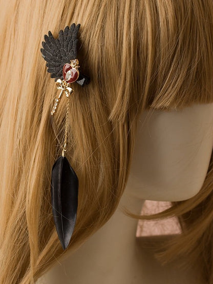 Gothic Options Black Lolita Hairclip 5 Wing
