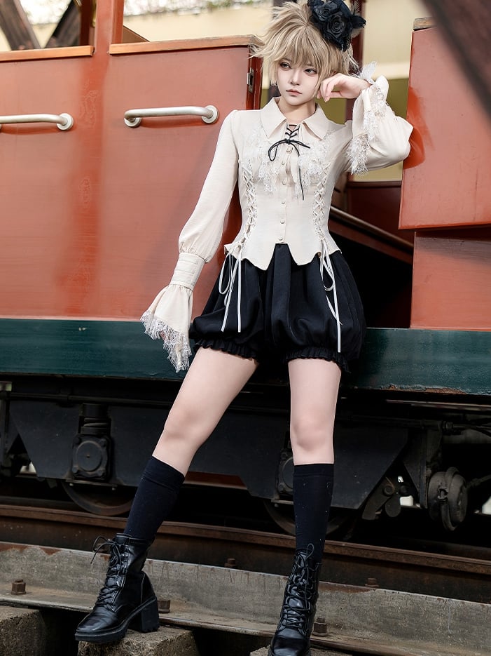 Black Ouji Lolita Shorts Bloomer