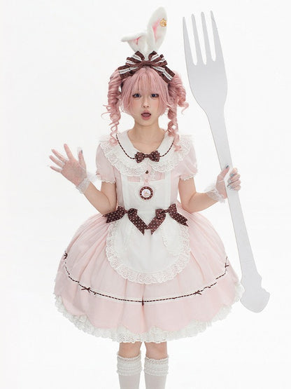 Alice in Wonderland Rabbit Ear KC and Necklace - Sheep Puff Atelier