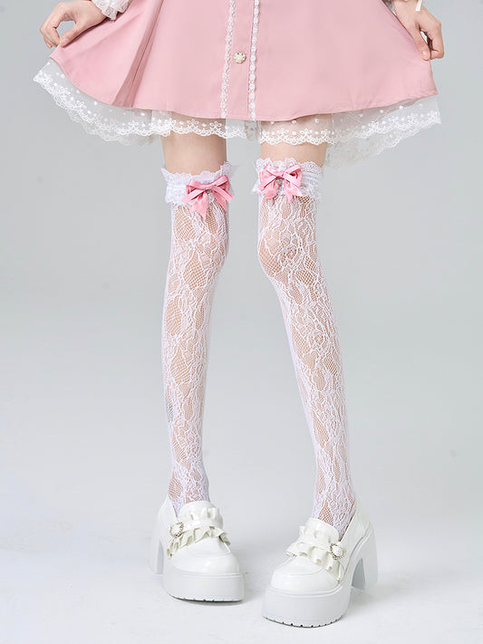 Jirai Decoration 3 Kei Lace Stockings Colors Bow