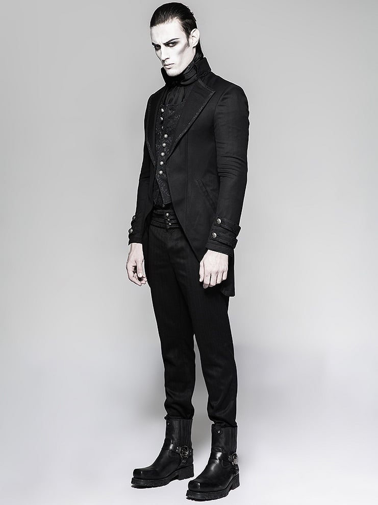 Black Jacket Fake Steampunk Two-pieces Gentleman