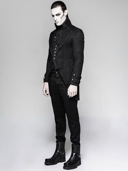 Black Jacket Fake Steampunk Two-pieces Gentleman