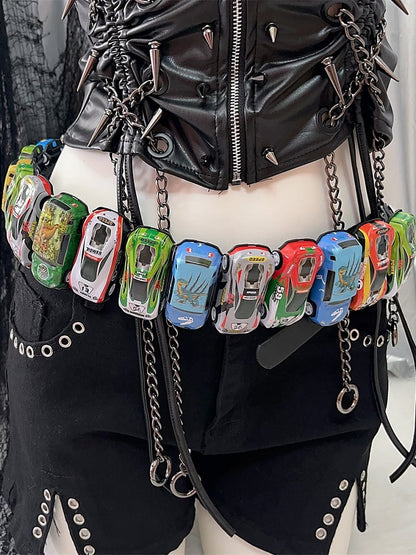 Racer Car PU Decorated Y2K Belt