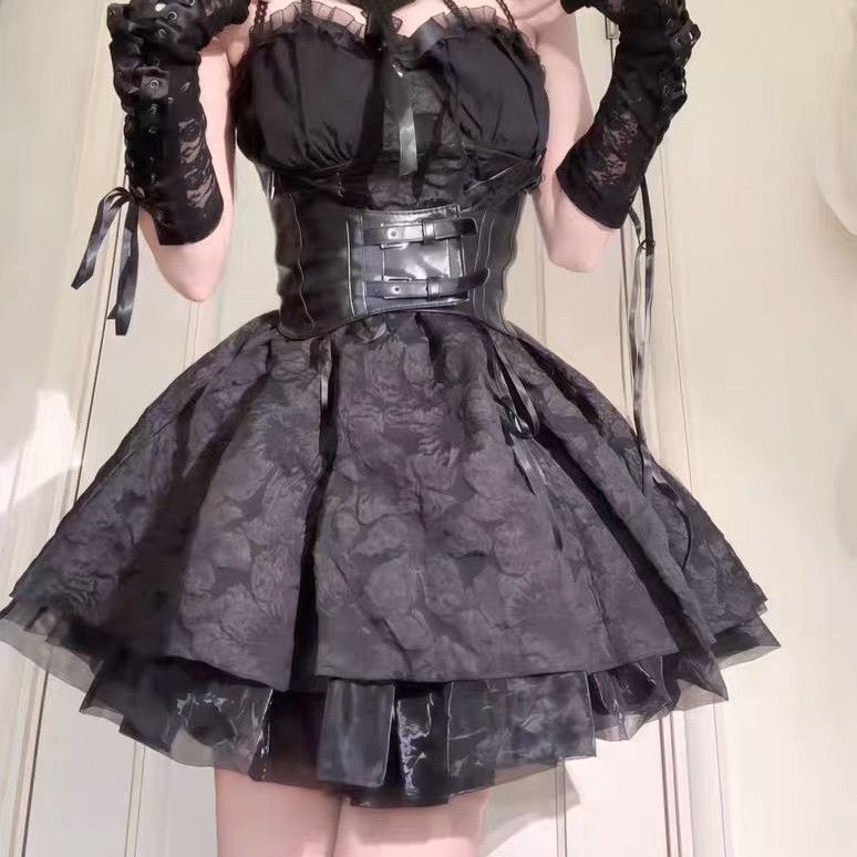 Gothic Lo Halter Dress - Sexy Dark Elegant Party Dress (S-L)