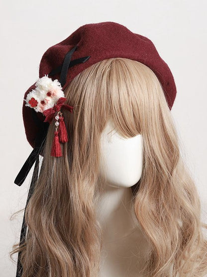 and Decorated Bear Color Plush with Options – 8 a Beret Accents Charm Ribbon