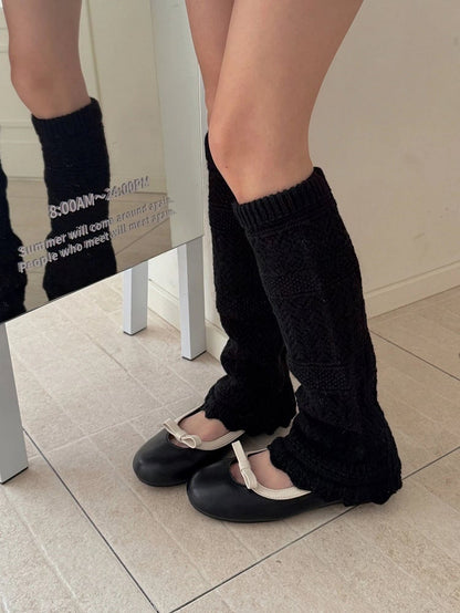 Knit White/Pink/Coffee/Gray/Black Warmers Leg