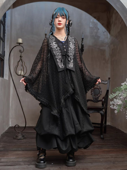 Black Ankle Skirt Bubble Length