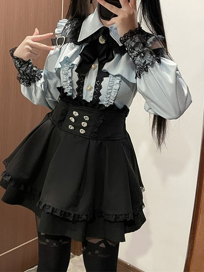 Detail Jirai Cutout in Style | Dusty Kei Blouse Green