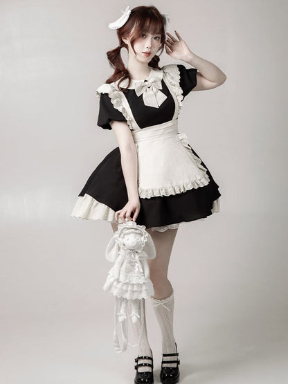 White Lamb Backpack / Crossbody Bag + Dress + Hat