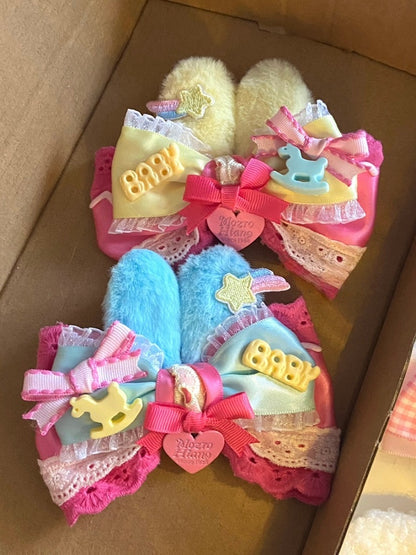 - Hairclip Options Available Dreamy Color Rabbit Candy-Colored 2 Ear Bowknot Lolita
