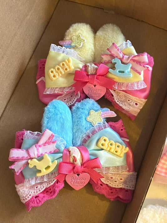- Hairclip Options Available Dreamy Color Rabbit Candy-Colored 2 Ear Bowknot Lolita