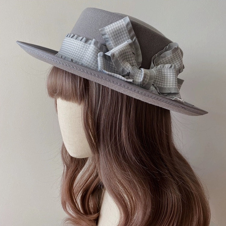 5 Color Vintage Lolita Bow with Options Accent Hat – Plaided