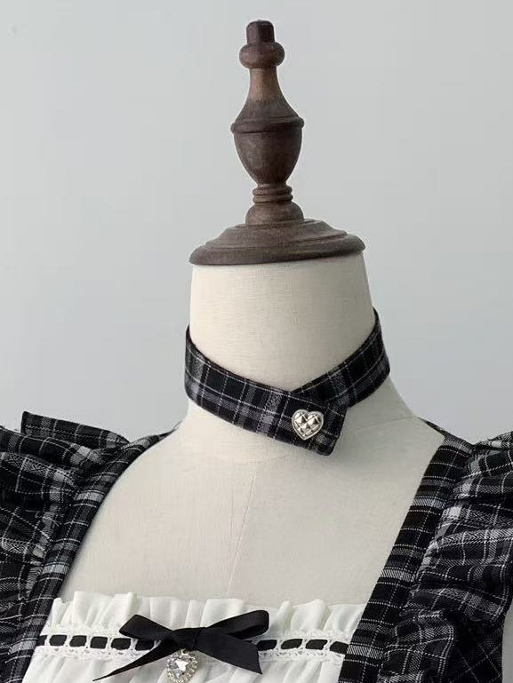 Black Plaid Choker - Ekomi