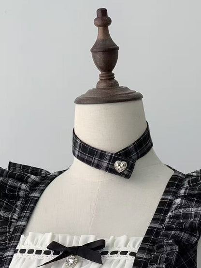 Black Plaid Choker - Ekomi