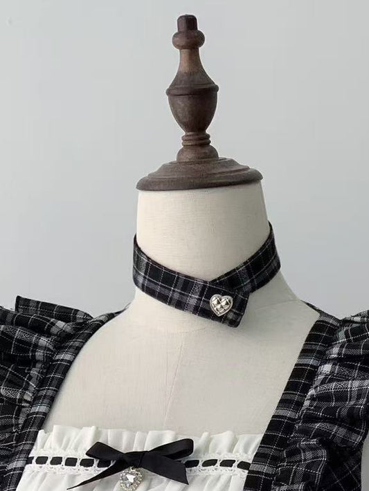 Black Plaid Choker - Ekomi