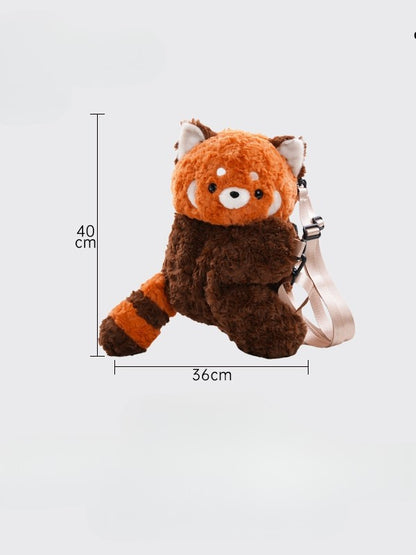Roter 40cm Rucksack/Crossbody Panda Plüschtasche Niedlich Braun