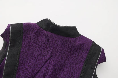 Style Elegant Prince Waistcoat Lolita Tailcoat Ouji Purple Charms Cross with