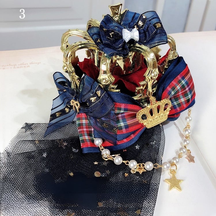 Lolita And Star Floral Options 4 Beaded Charm Design Mini Crown Hat Idol