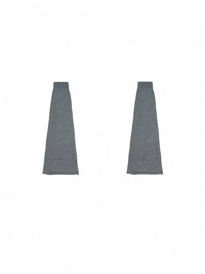 ブラック/ホワイト/グレー Y2K フレアニット レッグウォーマー