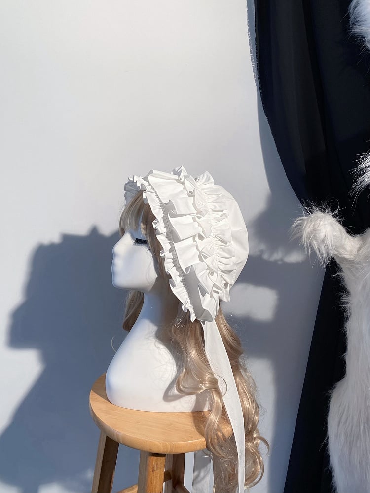 Black / White / Blue / Red Lolita Baby Hat - Blossom Herald