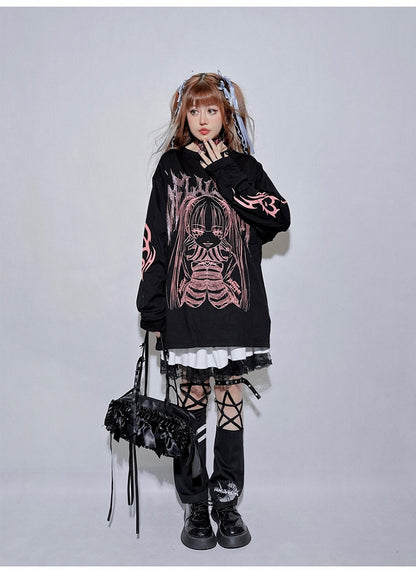 ブラックバックルの星型ストラップレッグウォーマー