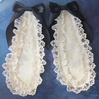 Haarspangen mit Schleifendetails und Spitzenbesatz und Hasenohren