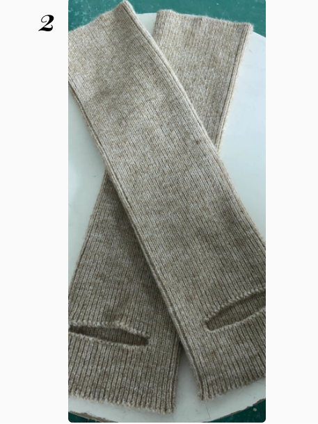 コーヒーシャギーウェイストランドパンクレッグウォーマーセット