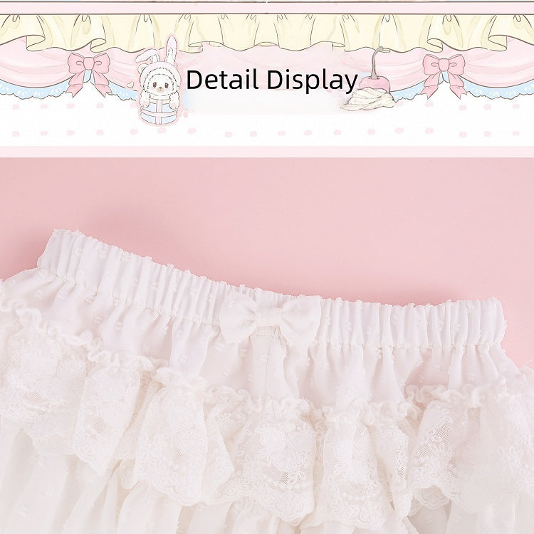 Everyday Layered White Ruffle Mini Skirt - serendipity