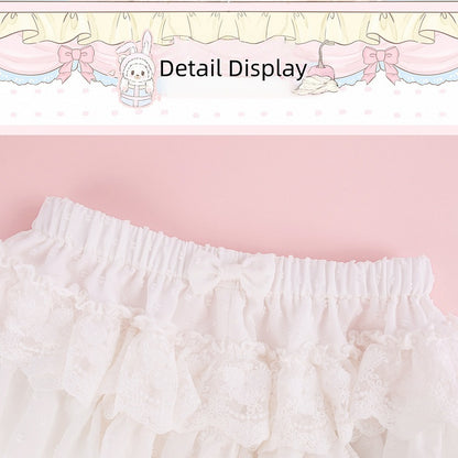 Everyday Layered White Ruffle Mini Skirt - serendipity