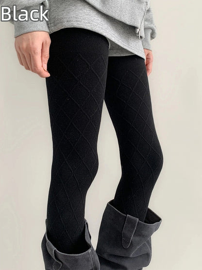 Wool-Blend Knit (5 Diamond Colors) Tights